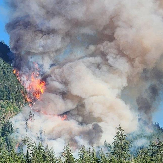 Rain on the way after Vancouver Island wildfire grows by more than half